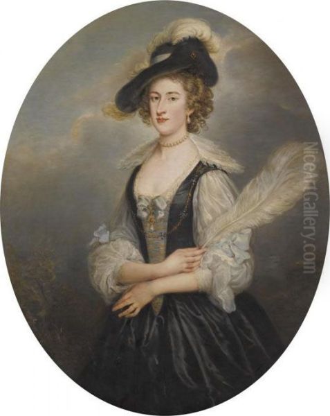 Portrait Of Susanna Hoare Oil Painting by Hoare, William, of Bath