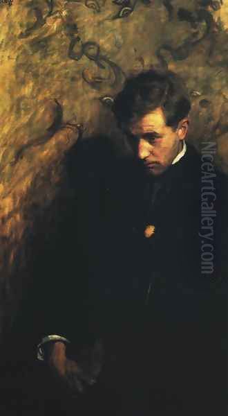 Melancholic (Totenmesse) Oil Painting by Wojciech Weiss