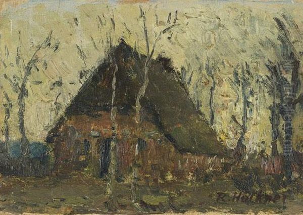 Hafenmotiv Oil Painting by Rudolf Hockner