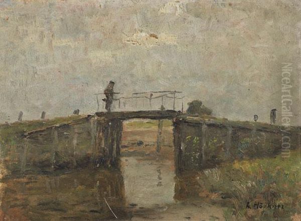 Landschaft Mit Brucke by Rudolf Hockner