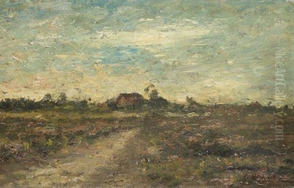 Landschaft Mit Bauernhaus Oil Painting by Rudolf Hockner