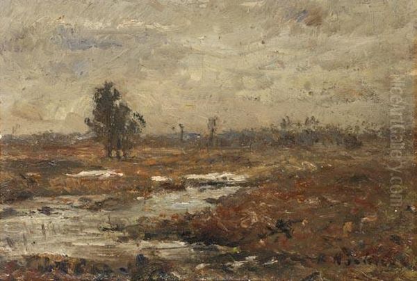 Moorlandschaft Oil Painting by Rudolf Hockner