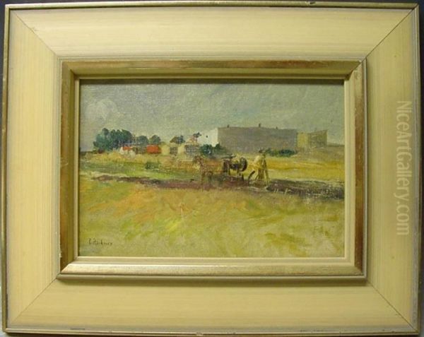 Bauer Auf Dem Feld Oil Painting by Rudolf Hockner