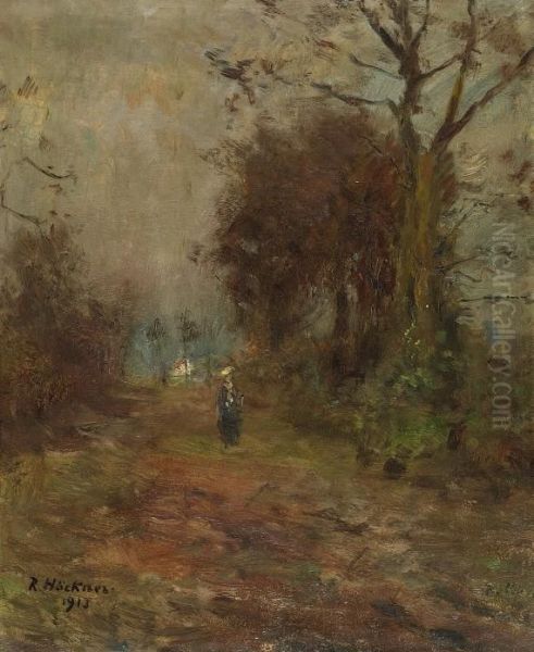 Waldweg Oil Painting by Rudolf Hockner