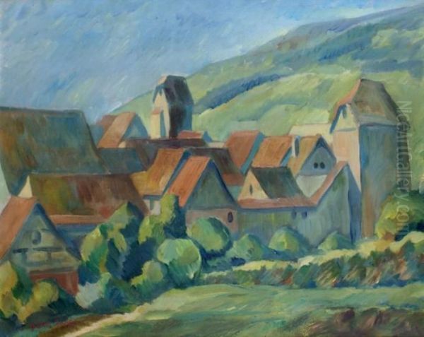 Le Village Oil Painting by Pierre Hode