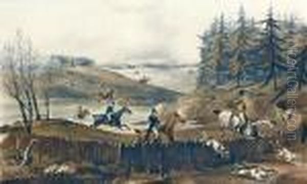 The Beaufort Hunt Oil Painting by Walter Parry Hodges