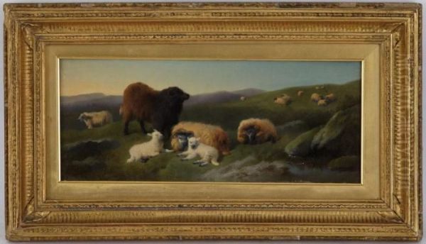 Animaux Dans Un Paysage Oil Painting by George W. Horlor