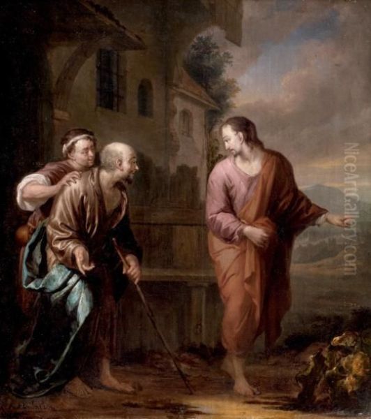 La Vocation De Saint Philippe Et Saint Matthieu Oil Painting by Arnold Houbraken