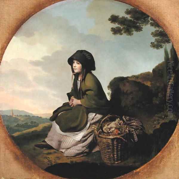 Market Girl (The Silver Age) c.1776-77 Oil Painting by Henry Walton