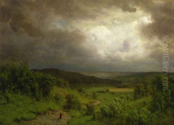 Storm Ahead Oil Painting by Alexander Helwig Wyant