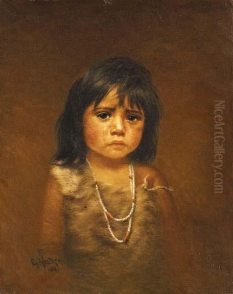 Indian Child With Tear Oil Painting by Grace Carpenter Hudson