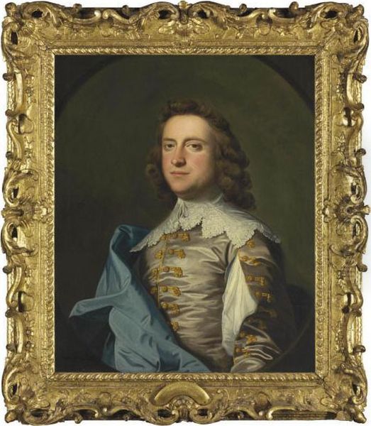 Portrait Of John Armytage Esq. Oil Painting by Thomas Hudson