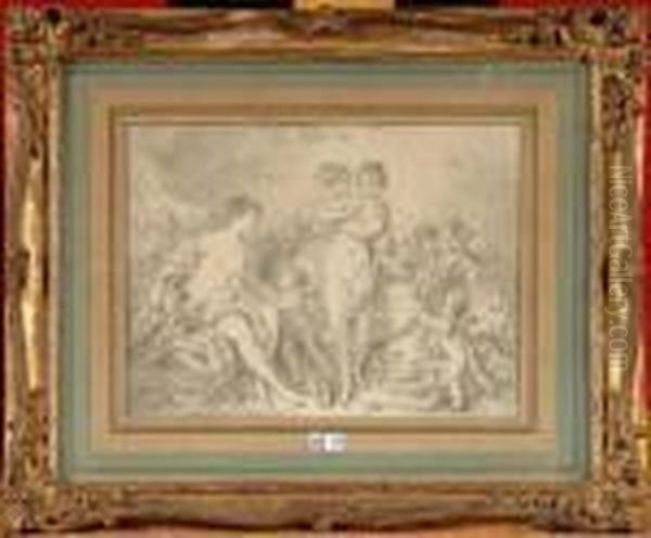 Les Trois Graces Oil Painting by Jean-Baptiste Huet I