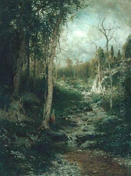 An Old Clearing 1881 Oil Painting by Alexander Helwig Wyant