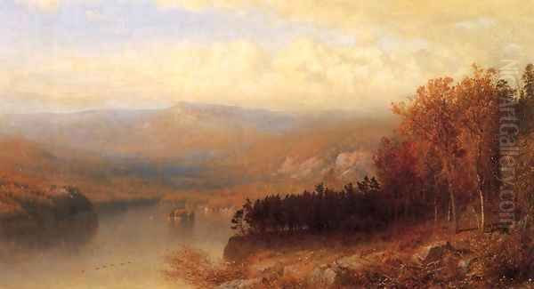 Adirondack Scene in Autumn 1871 1872 Oil Painting by Alexander Helwig Wyant