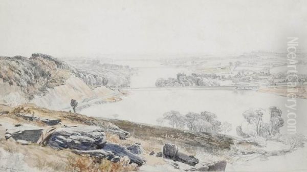 View Of Liverpool Waterworks, Rivington Valley Oil Painting by Frederick William Hulme