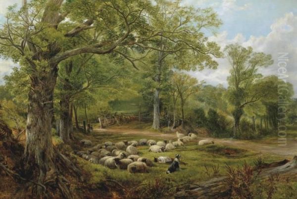 A Summer Day Oil Painting by Frederick William Hulme