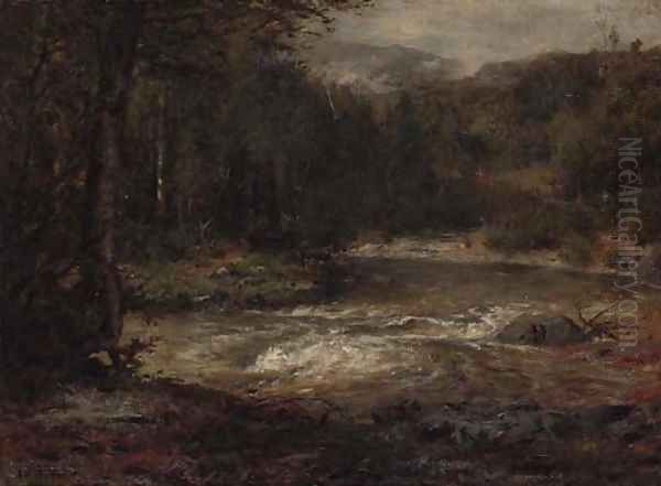 Mountain Stream Oil Painting by Alexander Helwig Wyant