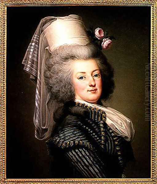 Marie-Antoinette (1755-93) of Habsbourg-Lorraine, Archduchess of Austria, Queen of France and Navarre, 1788 Oil Painting by Adolph Ulrich Wertmuller