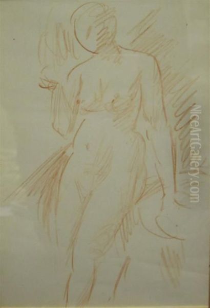 Nude Study Oil Painting by George Leslie Hunter