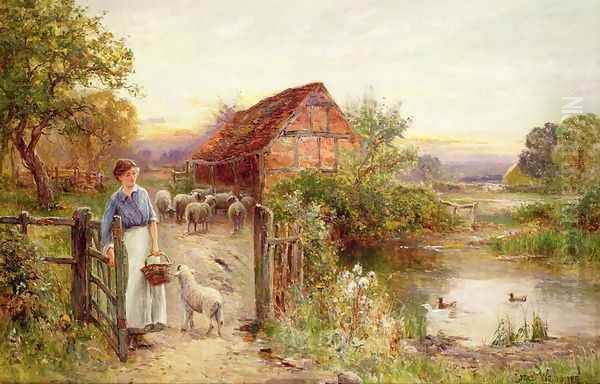 Bringing Home the Sheep Oil Painting by Ernst Walbourn