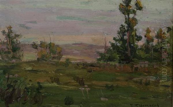 Summer Landscape Oil Painting by Frank Townsend Hutchens