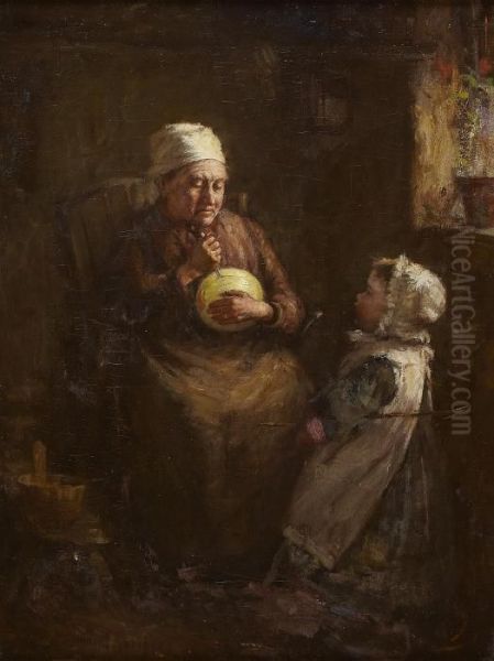 Expectation Oil Painting by Robert Gemmell Hutchison