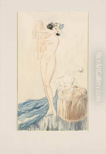 La Chemise Rose Oil Painting by Louis Icart