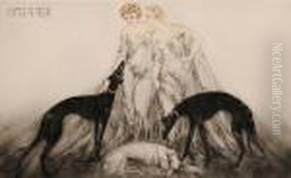 Coursing Iii Oil Painting by Louis Icart