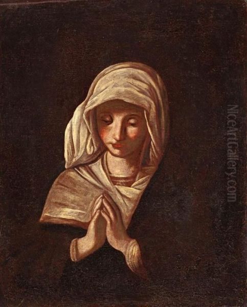 Virgen Orante Oil Painting by Giovanni Battista Salvi