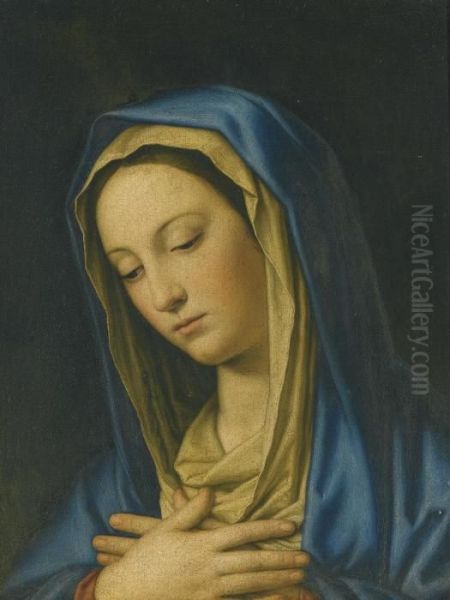 The Madonna At Prayer Oil Painting by Giovanni Battista Salvi