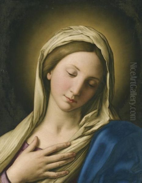 The Madonna At Prayer Oil Painting by Giovanni Battista Salvi