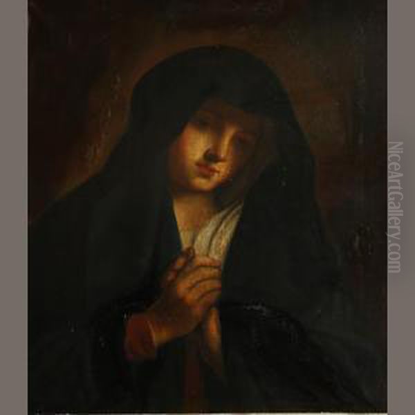 The Madonna In Sorrow Oil Painting by Giovanni Battista Salvi