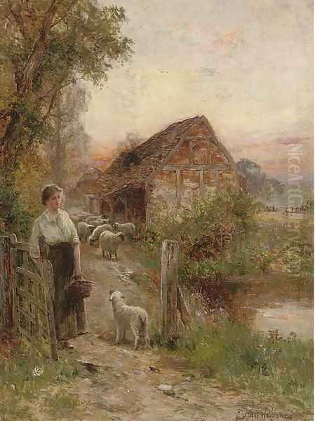 The lost lamb Oil Painting by Ernst Walbourn