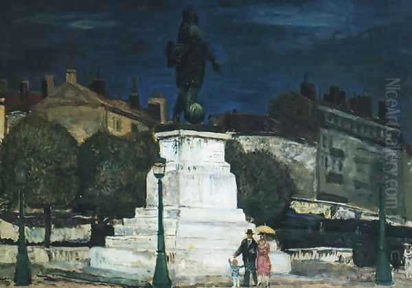 Statue of General Championnet Oil Painting by Zygmunt Waliszewski