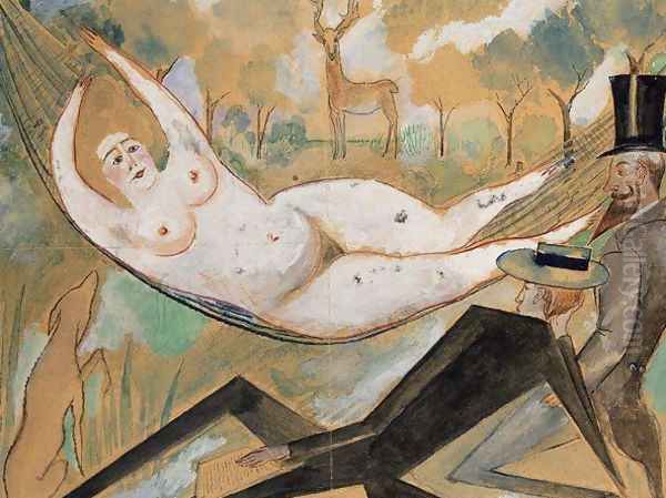 In the Hammock I Oil Painting by Zygmunt Waliszewski