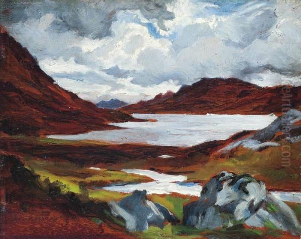 Highland Loch Oil Painting by James Dickson Innes