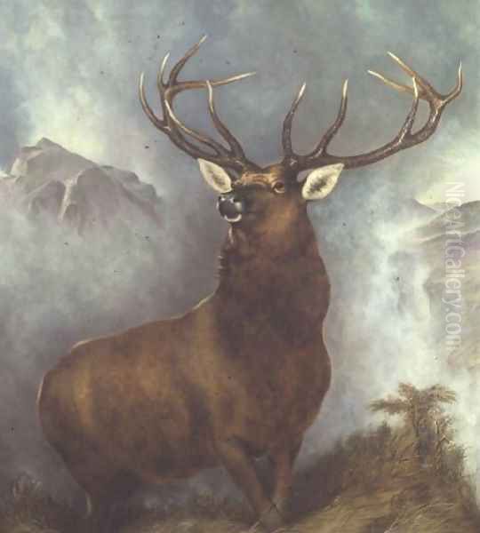 The Monarch of the Glen Oil Painting by William Widgery