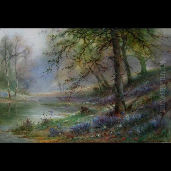 Woodland Pool Oil Painting by Thomas Tayler Ireland