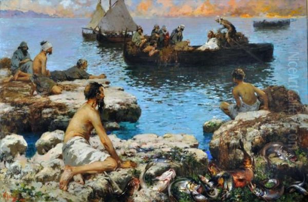 Pesca Miracolosa Oil Painting by Vincenzo Irolli