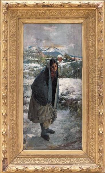 L'inverno Oil Painting by Vincenzo Irolli