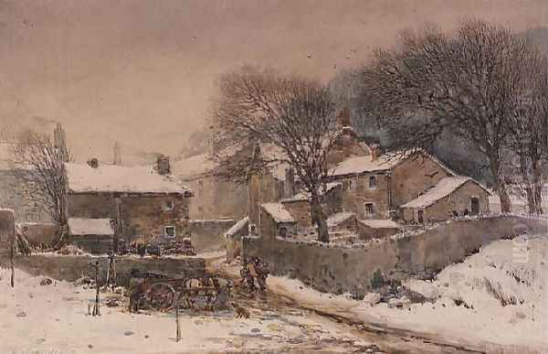 Heysham in Winter Oil Painting by William Woodhouse