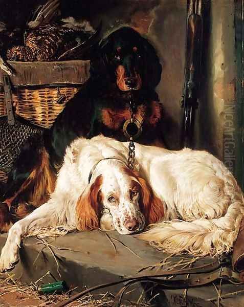 Waiting for Master Oil Painting by William Woodhouse