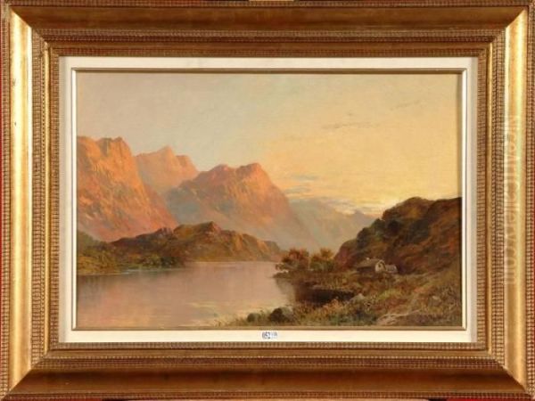 Coucher De Soleil Sur Le Lac En Montagne Oil Painting by Frederick William Jackson