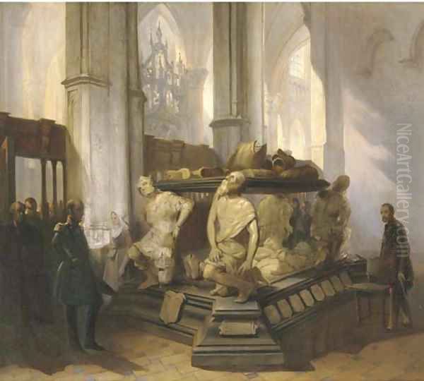 The Prinsenkapel at the Grote Kerk, Breda Oil Painting by Jan Wandelaar