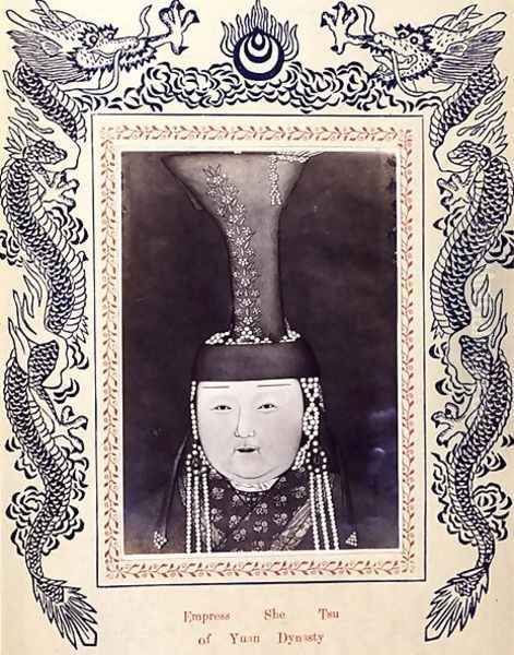 Empress She Tsu of the Yuan Dynasty, from Portraits of Emperors and Empresses of Mongolia Oil Painting by Joseph Werner