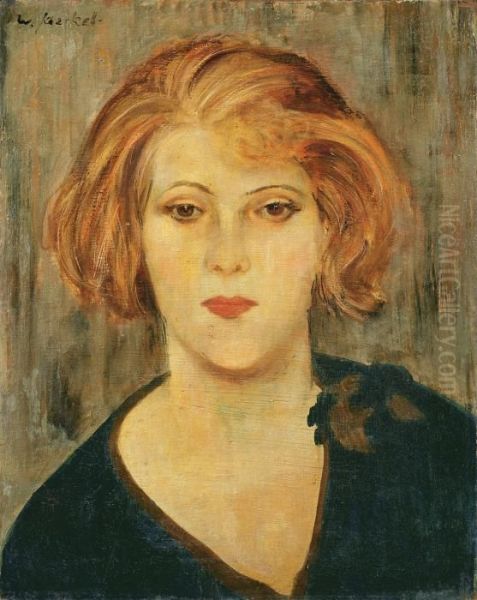 Portrait Einer Jungen Frau Oil Painting by Willy Jaeckel