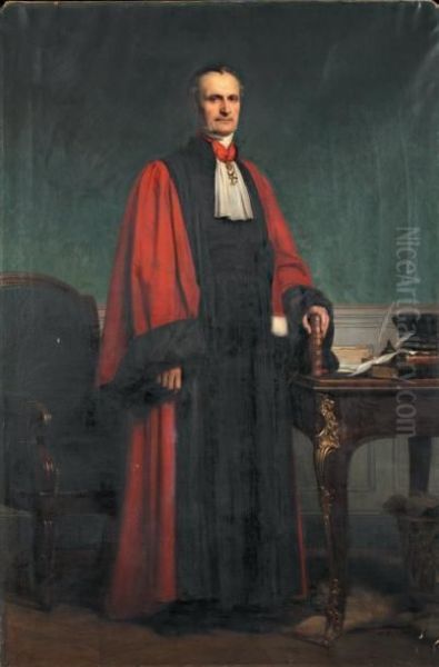 Portrait Du President De Belleyme Oil Painting by Charles Francois Jalabert