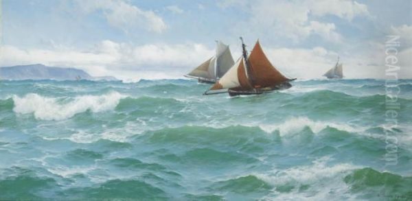 With The Wind And Tide Oil Painting by David James