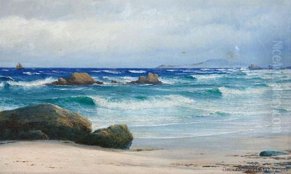 In St Ives Bay Oil Painting by David James